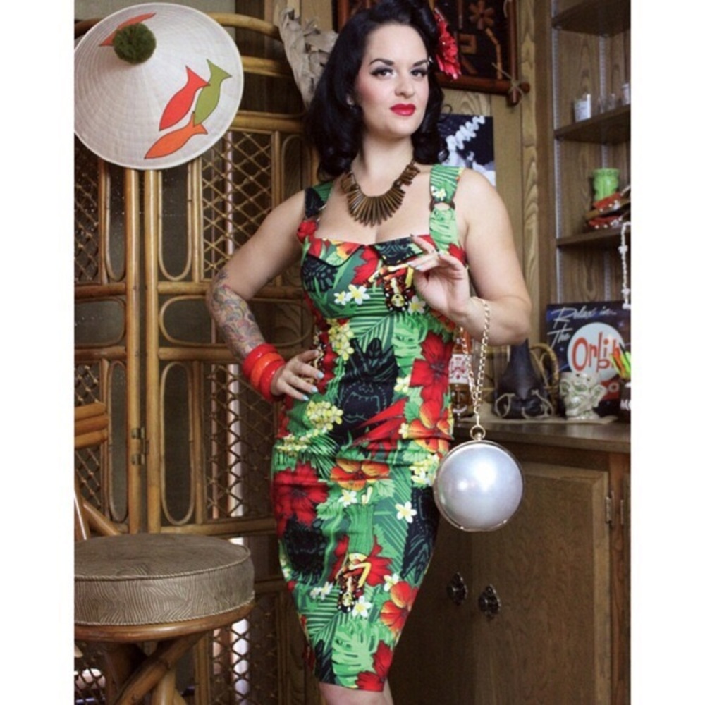 Voodoo Vixen Tiki Wiggle Dress